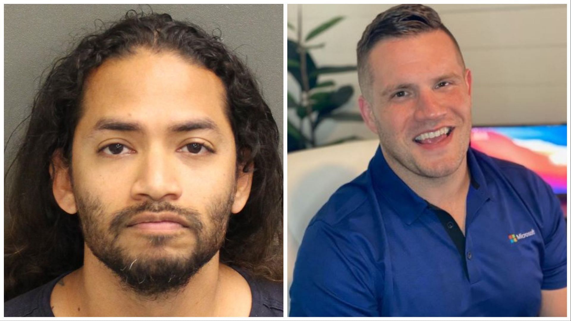 Mario Fernandez Saldana (left) was arrested and charged with first-degree murder of Jared Bridegan (right), (Images via Ｎｅｒｄｙ 🅰🅳🅳🅸🅲🆃 and @BrianEntin/Twitter)