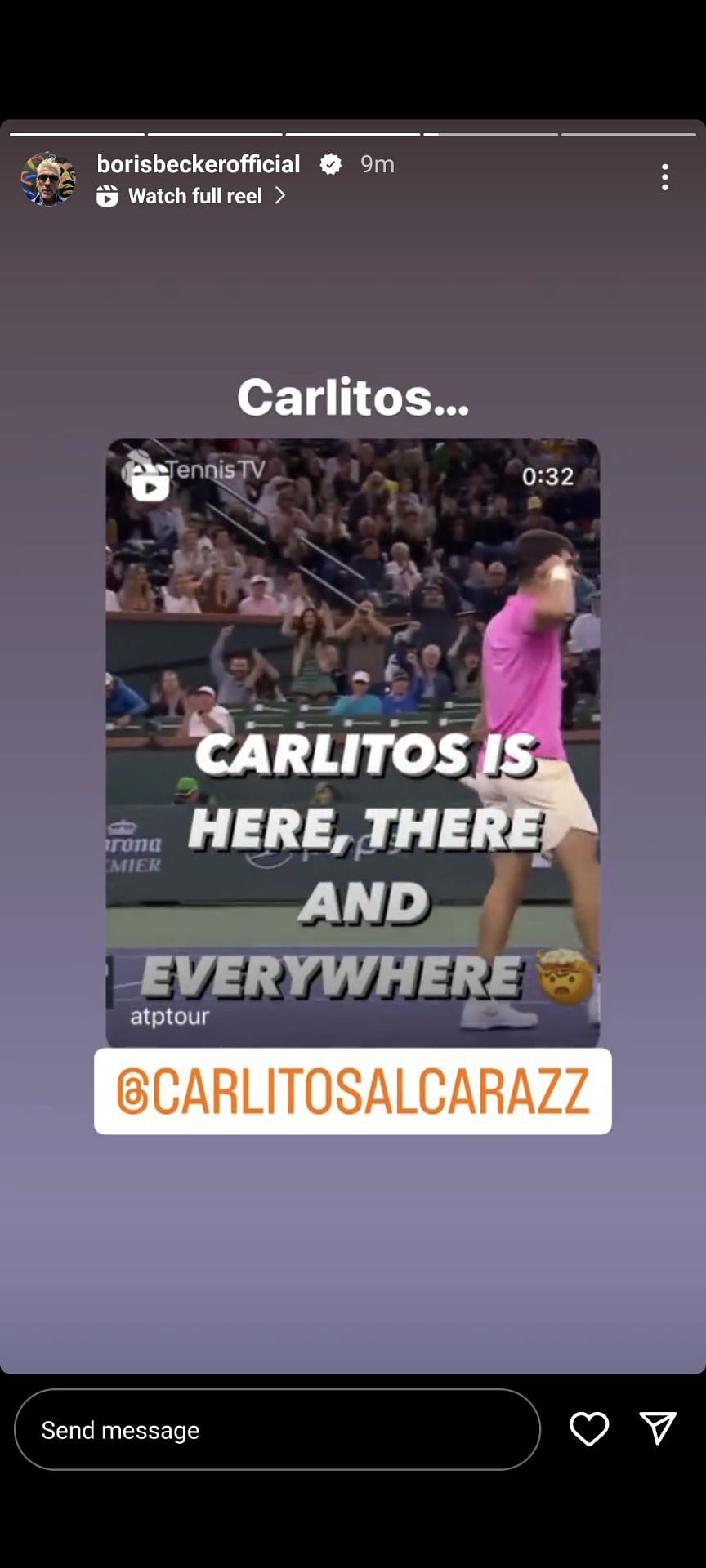 Becker's Instagram story