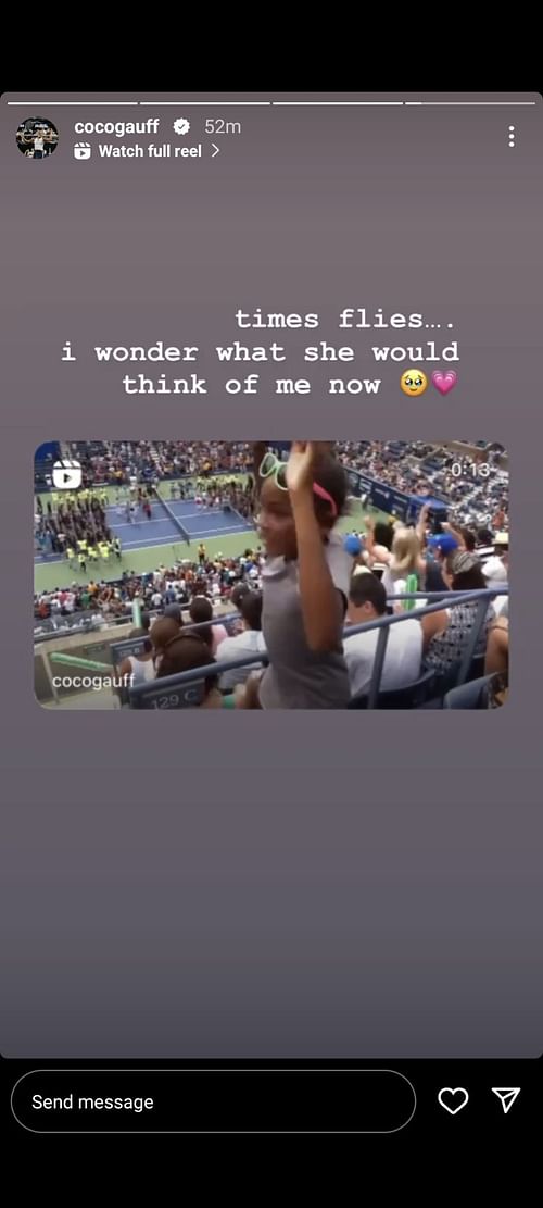 Coco Gauff's Instagram story