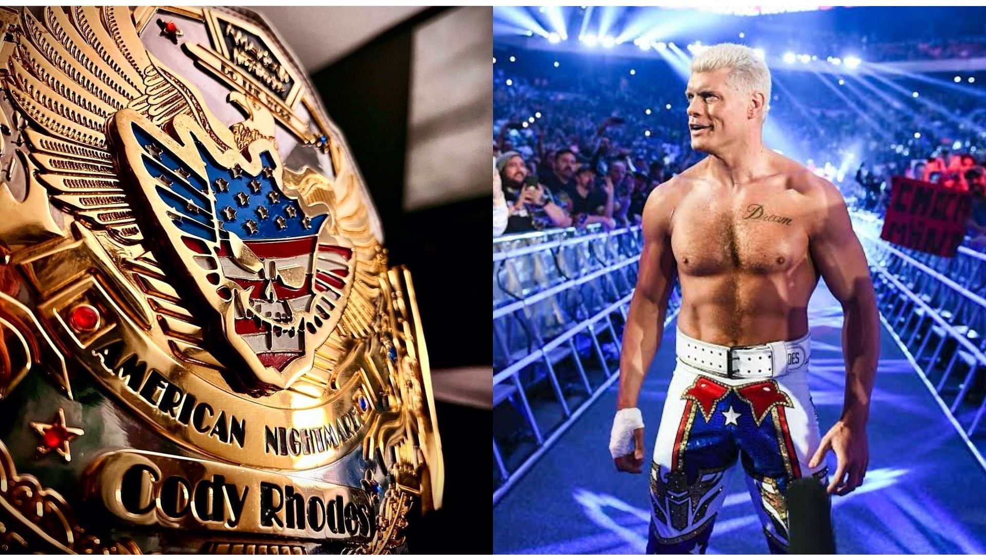 A Cody Rhodes custom-themed championship belt is doing the rounds on Twitter