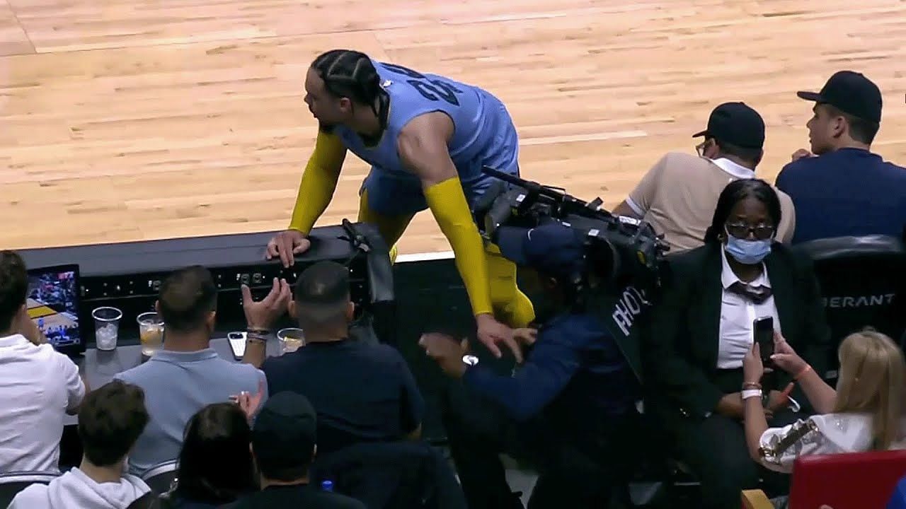 Dillon Brooks accidentally injures a cameraman