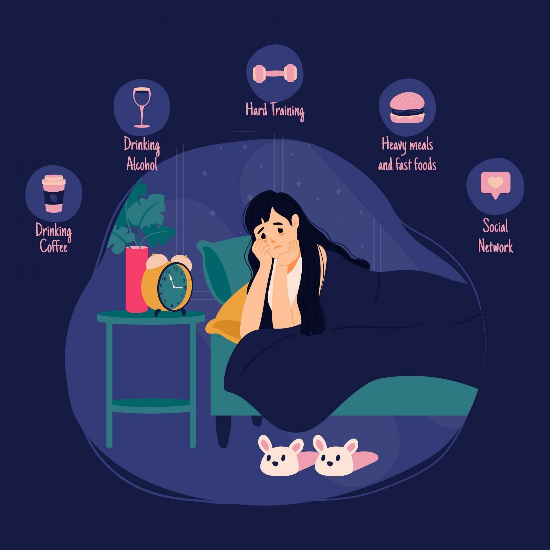 Delayed circadian rhythm can cause people to struggle with falling asleep. ( Image via Freepik/ Freepik)