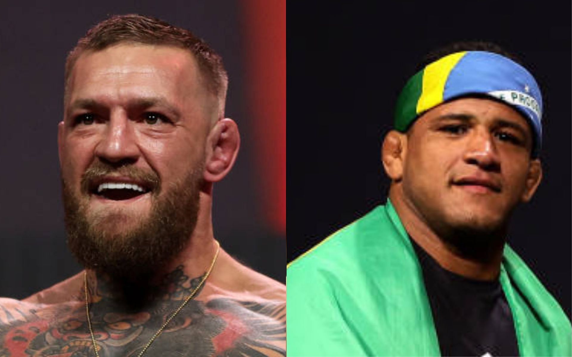 Conor McGregor (left); Gilbert Burns (right)