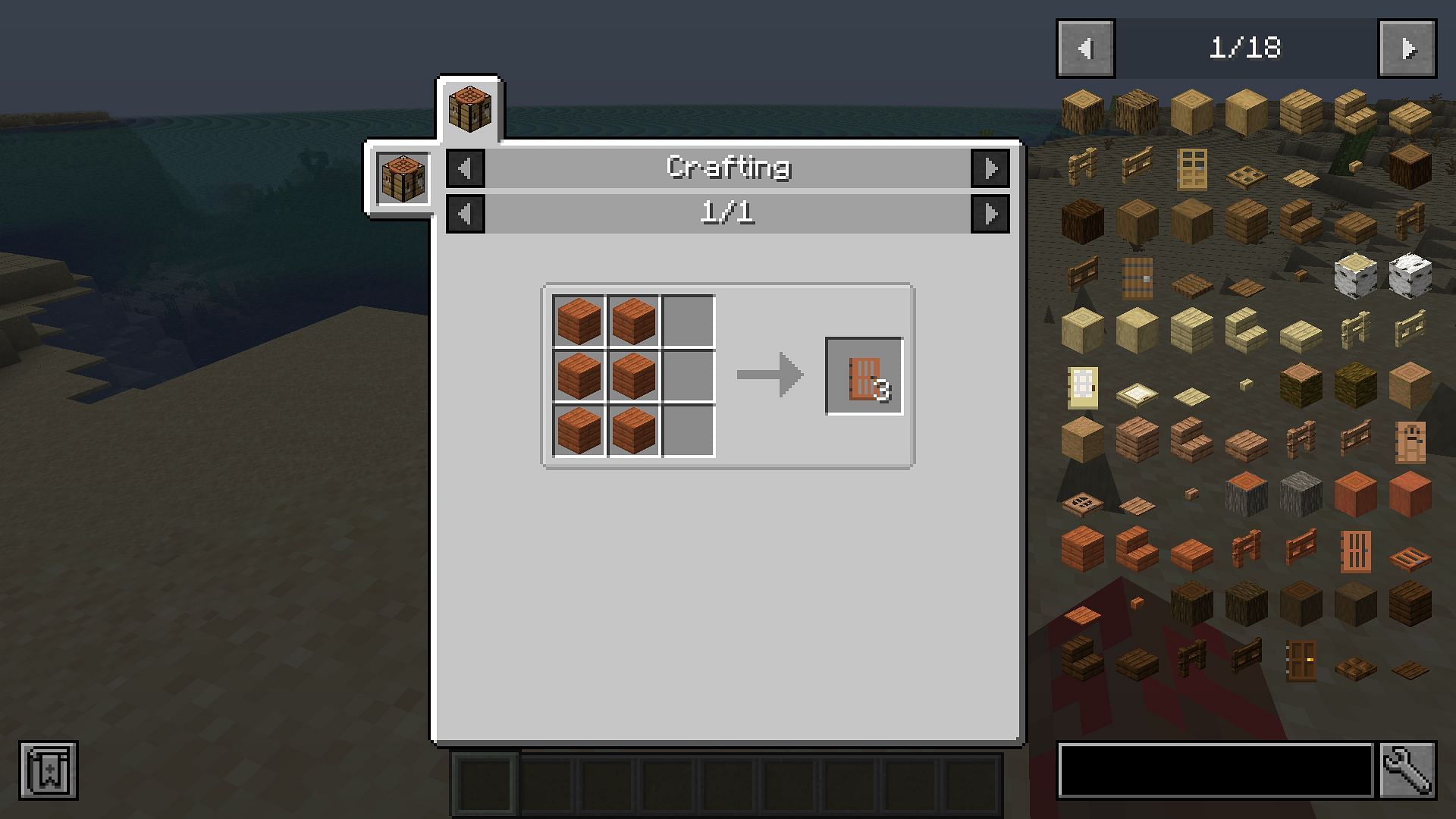 The mod changes the crafting and smelting GUI in Minecraft (Image via Mojang)