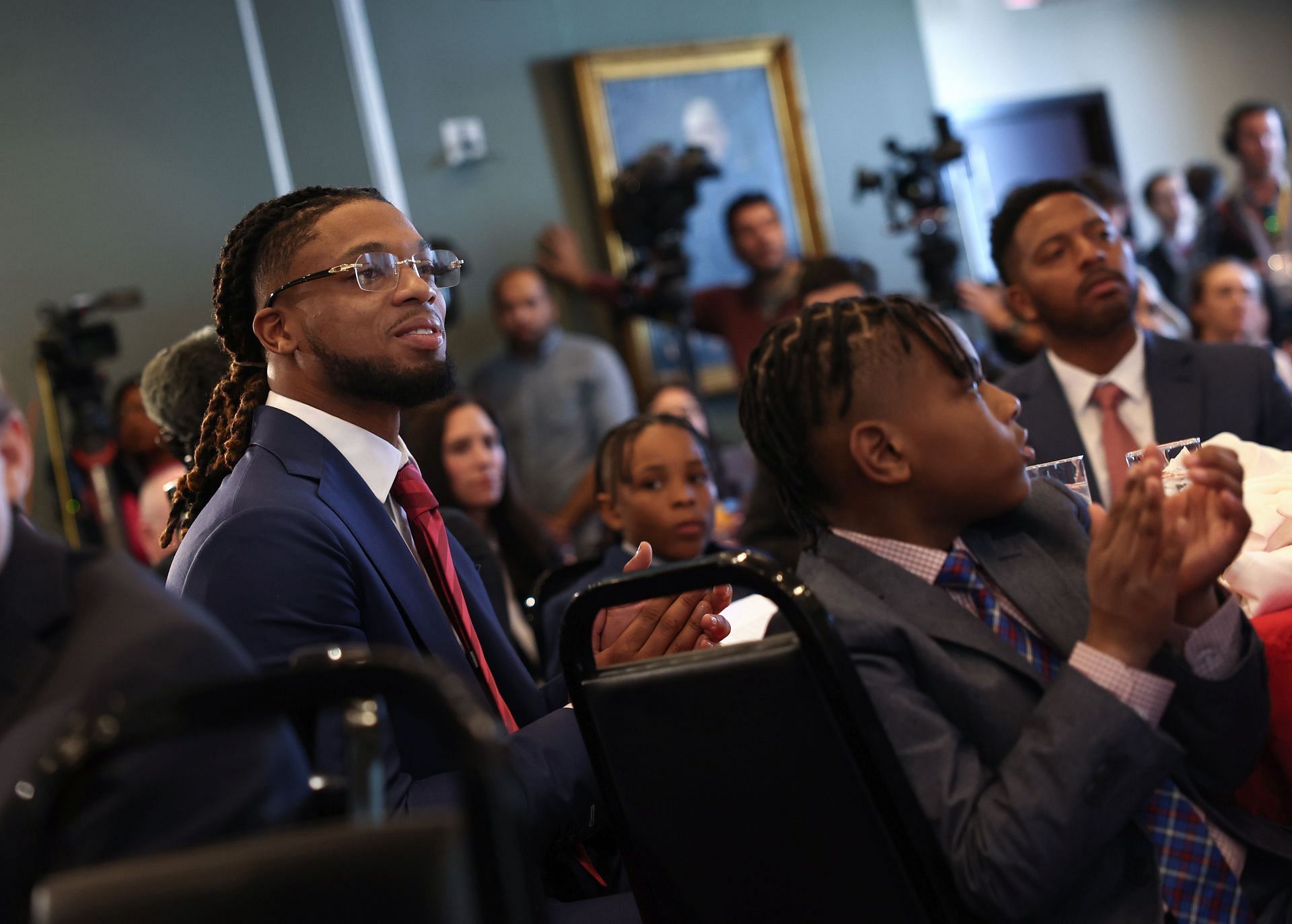 Buffalo Bills&#039; Damar Hamlin On Capitol Hill To Discuss NFL Safety Legislation