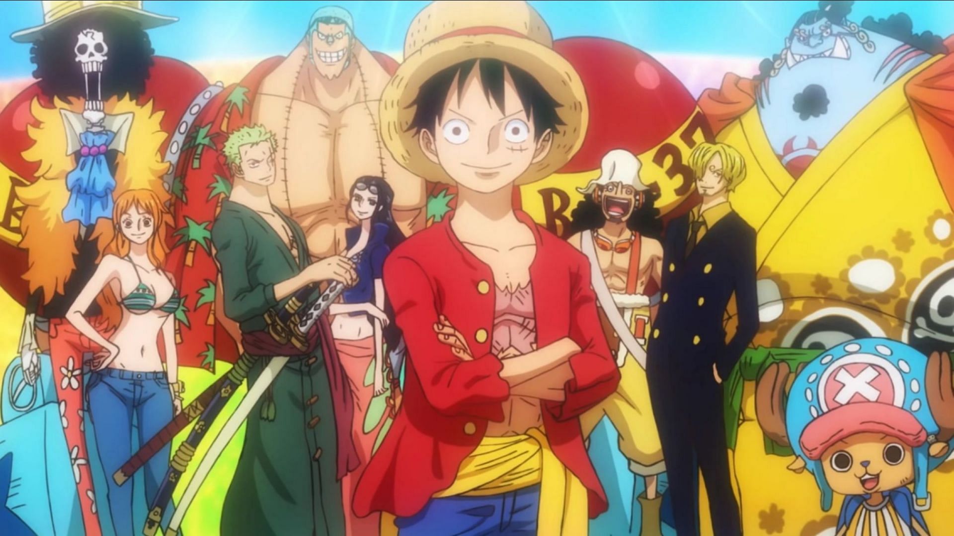 The current Straw Hat crew (Image via Toei Animation)