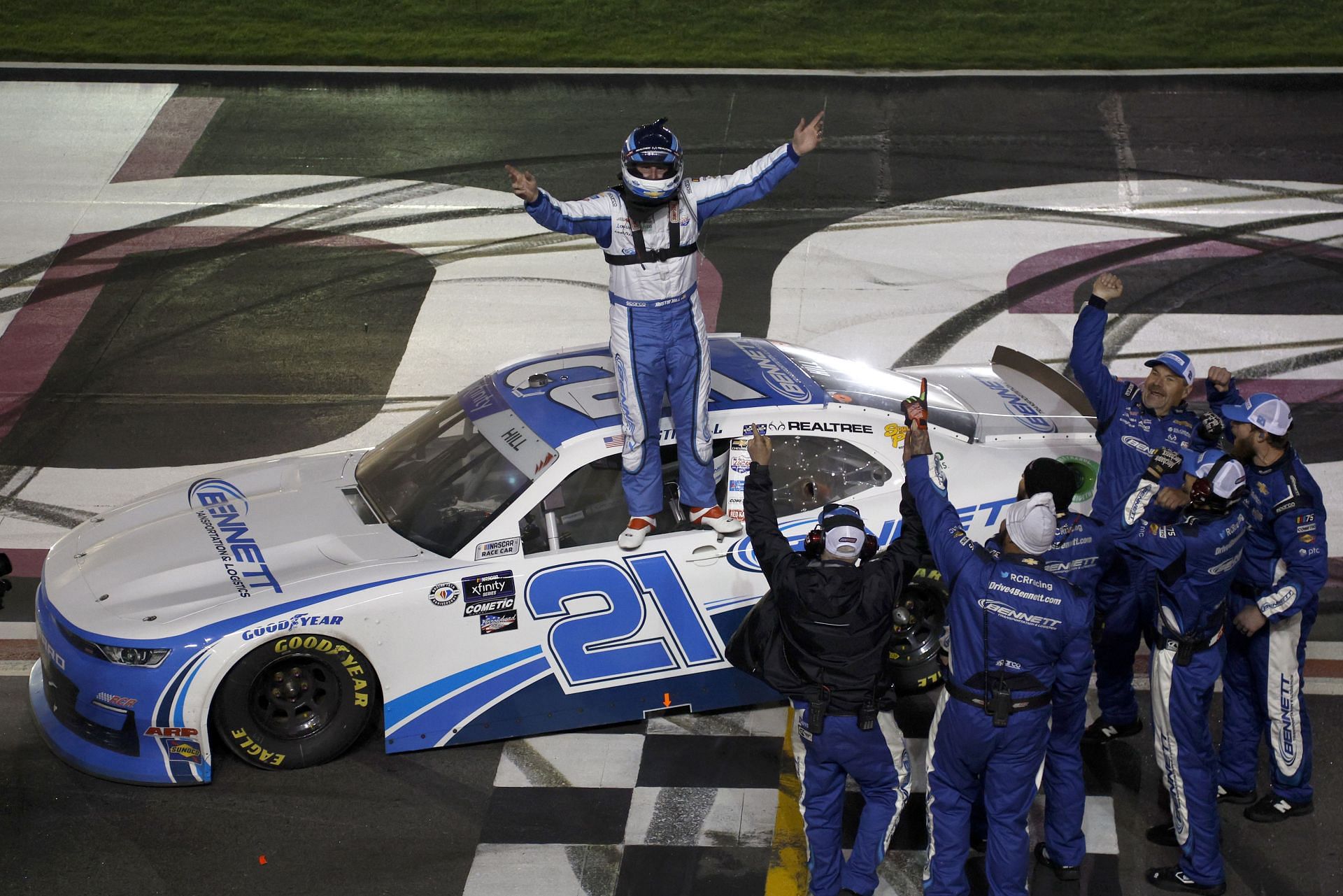 Austin Hill celebrates his win