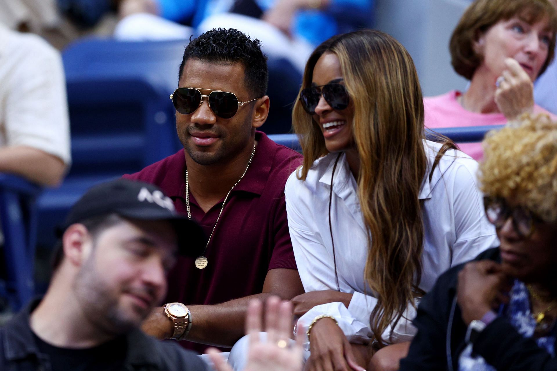 Ciara and Russell Wilson at the 2022 US Open - Day 5