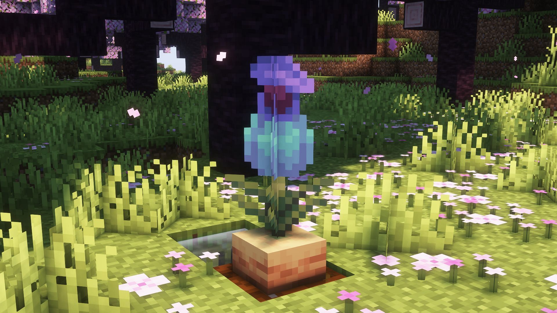 A pitcher plant in Minecraft snapshot 23w12a (Image via Mojang)