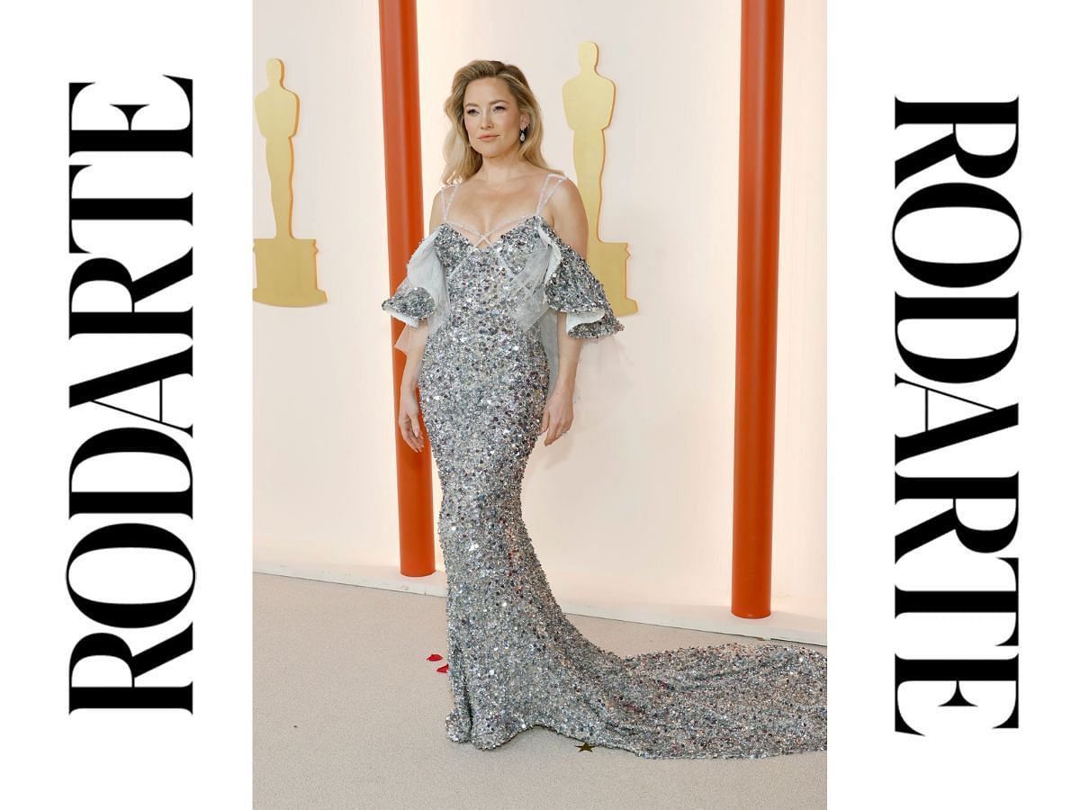 Which designer did Kate Hudson wear for her 1st Oscar appearance? (Image via @FashionGirlLaLa/Instagram)