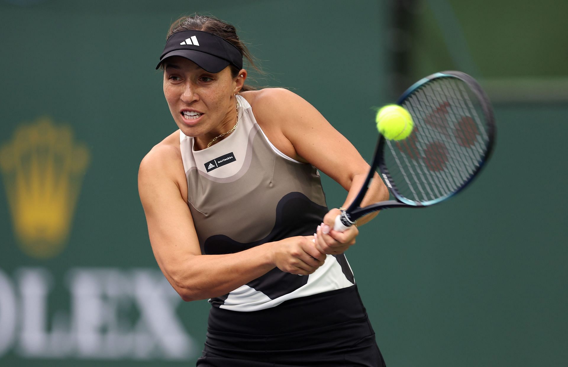 Jessica Pegula competes during Indian Wells 2023.
