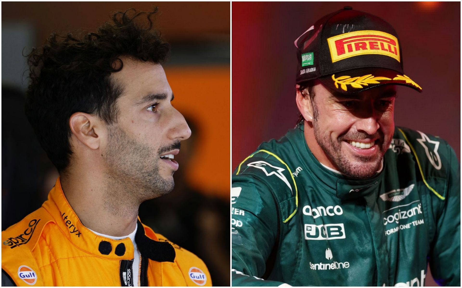 Daniel Ricciardo (Left) and Fernando Alonso (Right) (Collage via Sportskeeda)