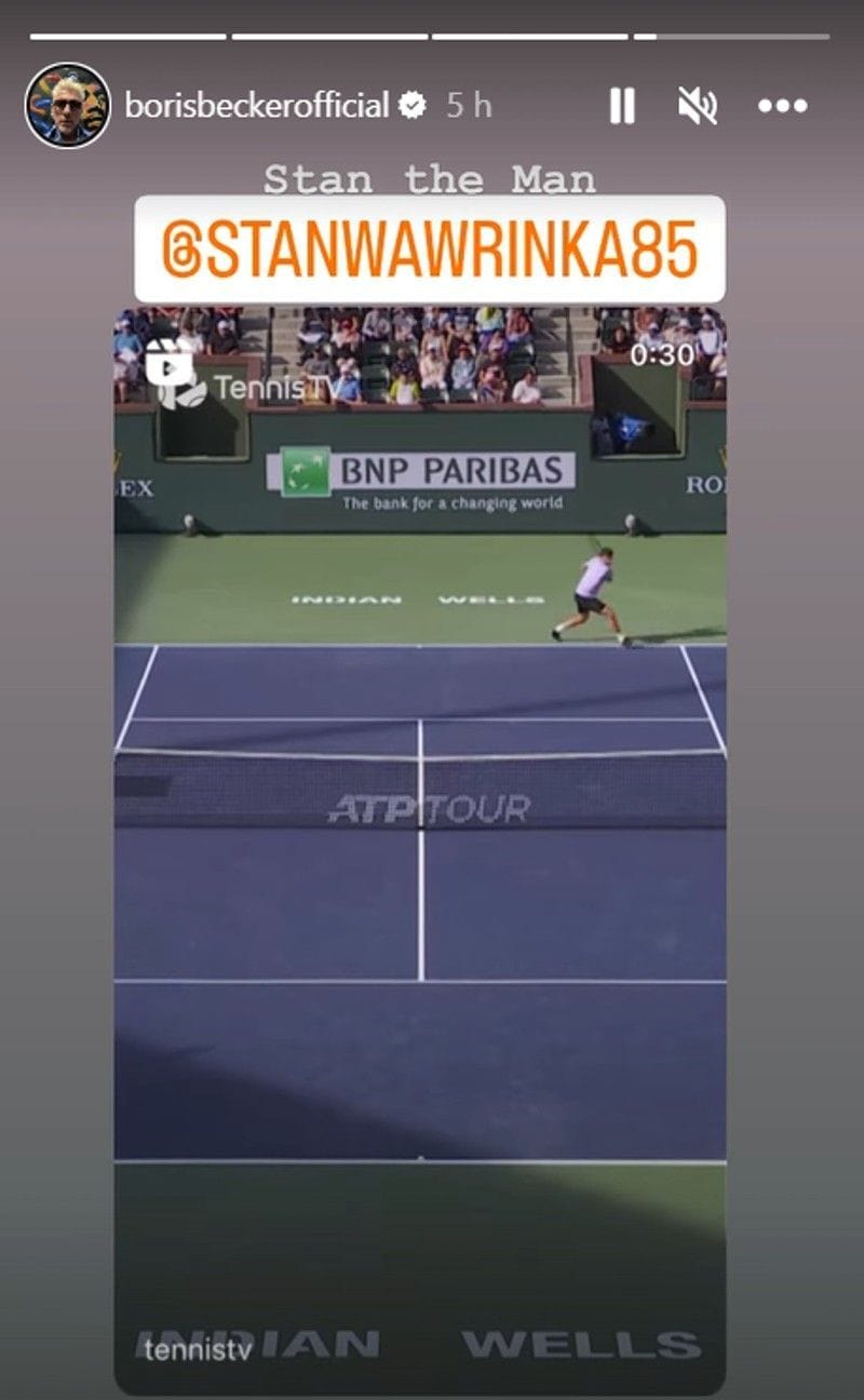 "Stan, in case you've forgotten, is the Man" - Boris Becker, Brad