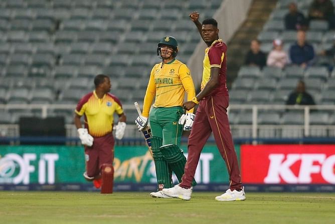 SA vs WI : वेस्टइंडीज ने हाई स्कोरिंग निर्णायक मुकाबले में दक्षिण अफ्रीका को रोमांचक तरीके से हराया, 2-1 से जीती T20I सीरीज