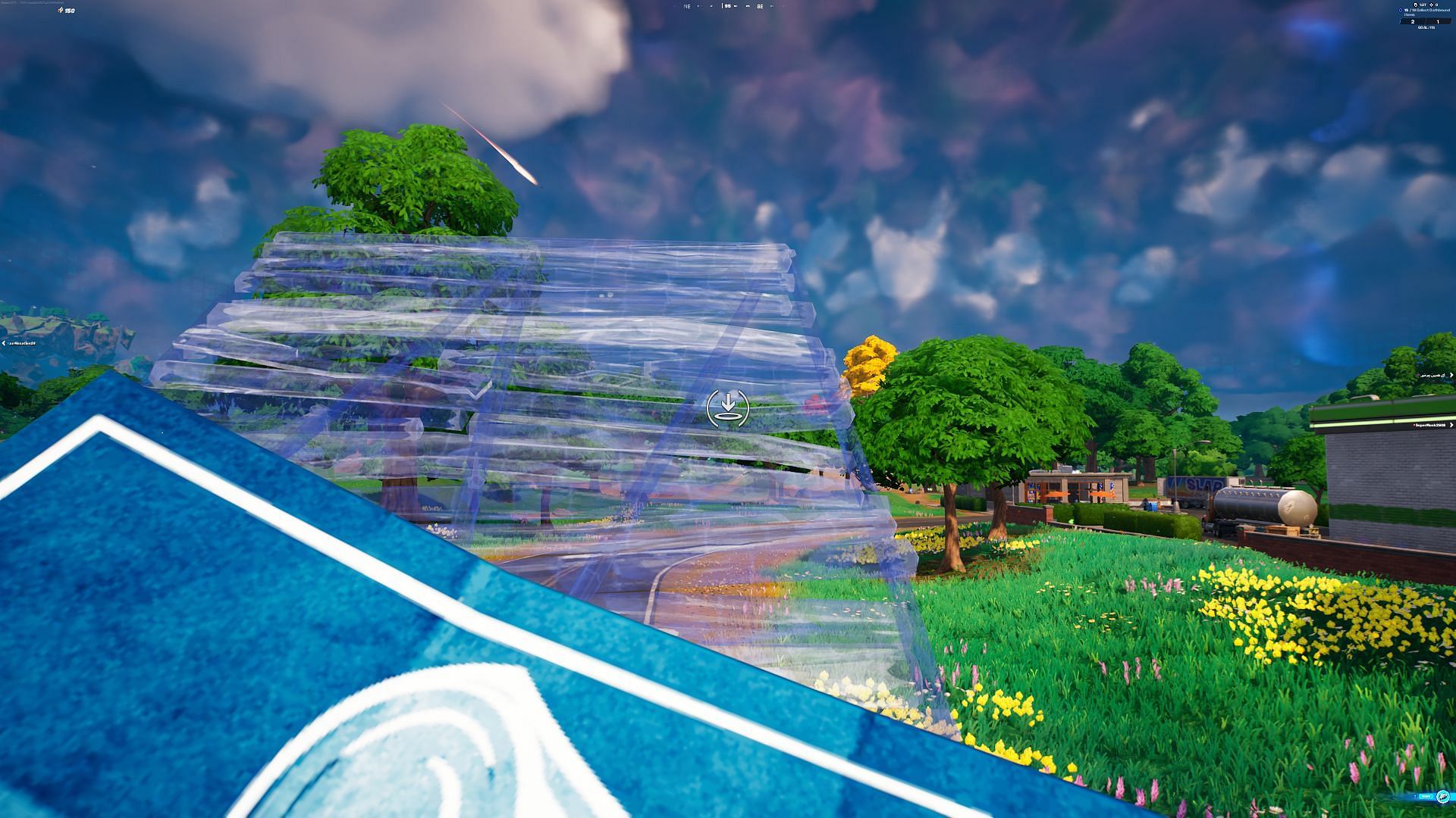 Building in first-person mode is a bit odd (Image via Epic Games/Fortnite)