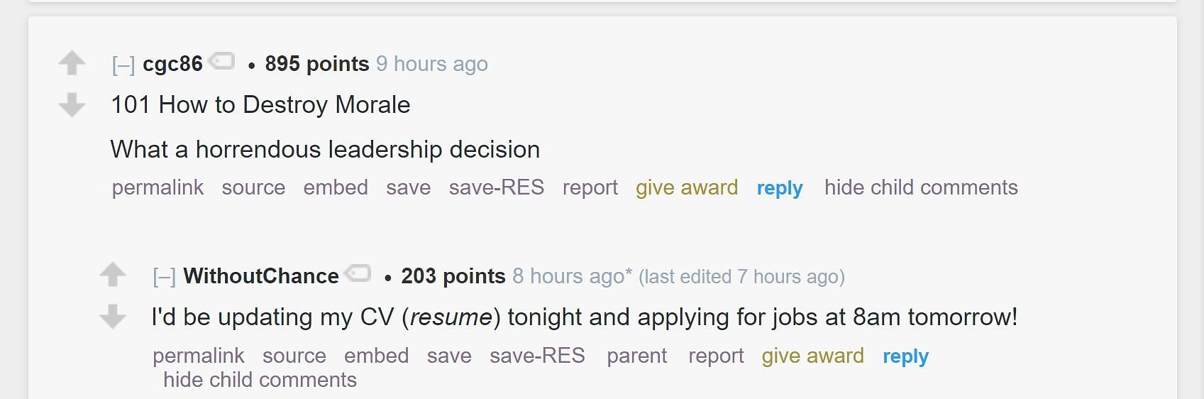 Fans on Reddit discussing Twitch layoffs 1/3 (Image via r/LivestreamFail)