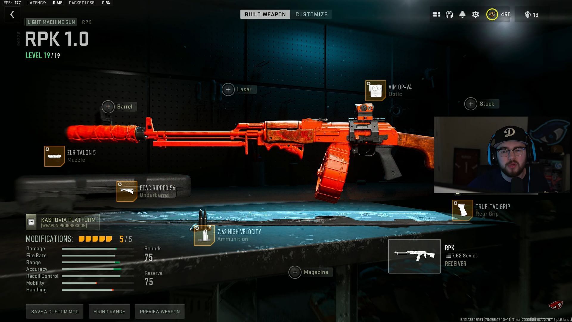 Top-tier RPK loadout in Warzone 2 Season 2 (Image via Activision and YouTube/EyeQew)