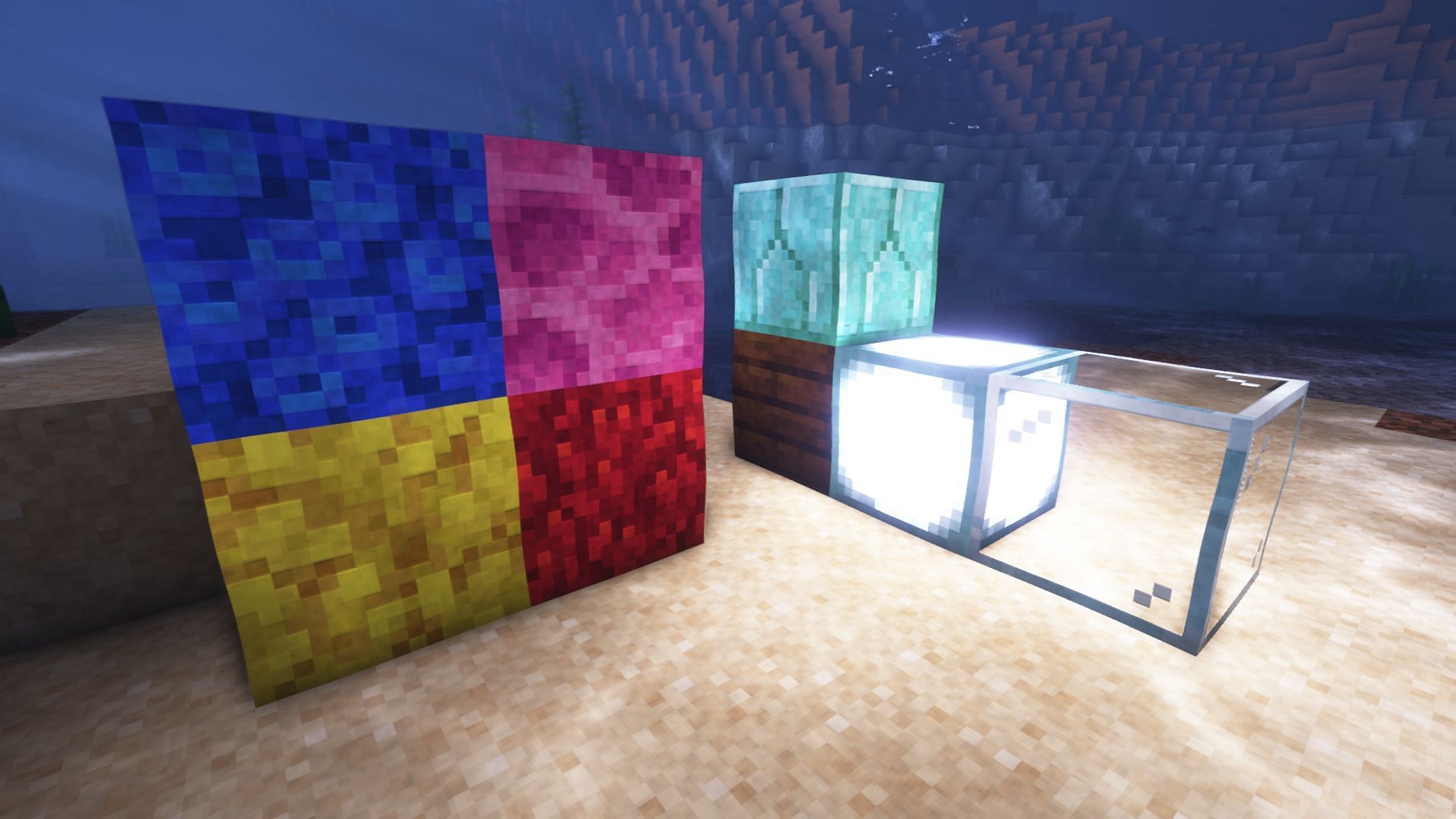 Some of the most beautiful blocks to use in underwater builds in Minecraft (Image via Mojang)