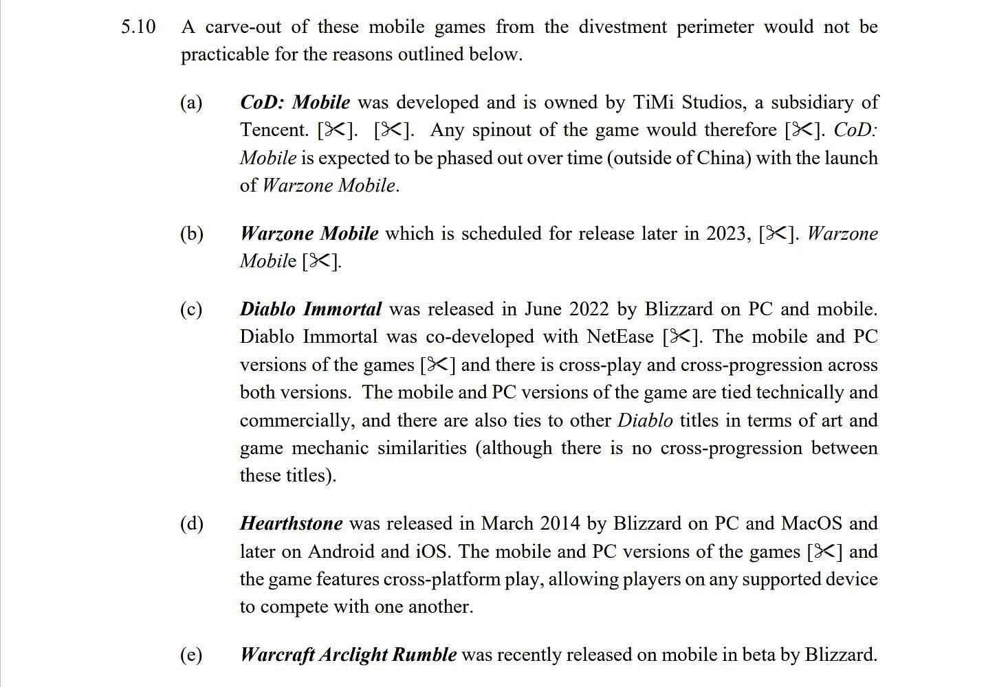 Microsoft stated that COD Mobile will likely be phased out (Image via Microsoft&#039;s response to CMA)