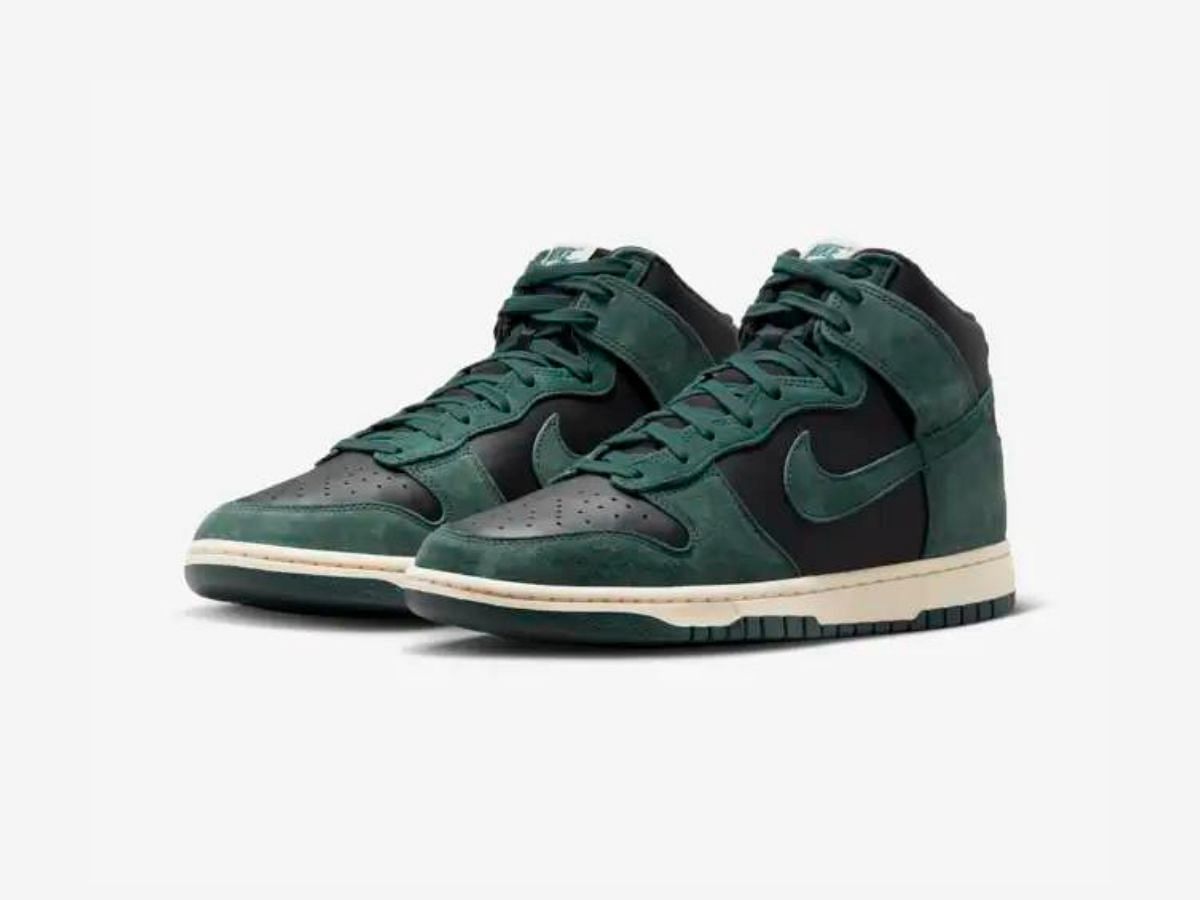 Nike Dunk High &quot;Faded Spruce&quot; sneakers (Image via Nike)