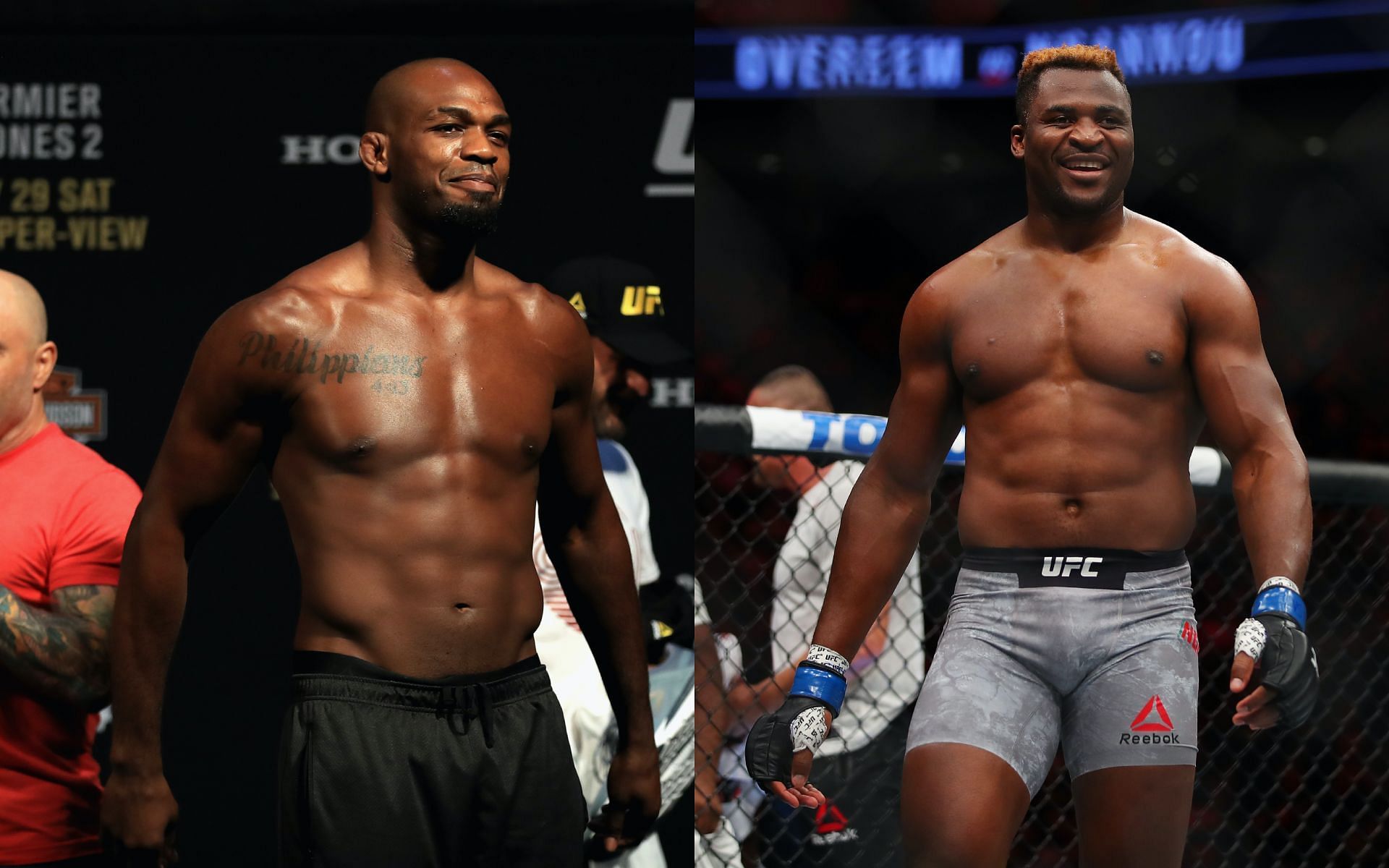 Jon Jones (left) and Francis Ngannou (right) [Image Credits: Getty Images]