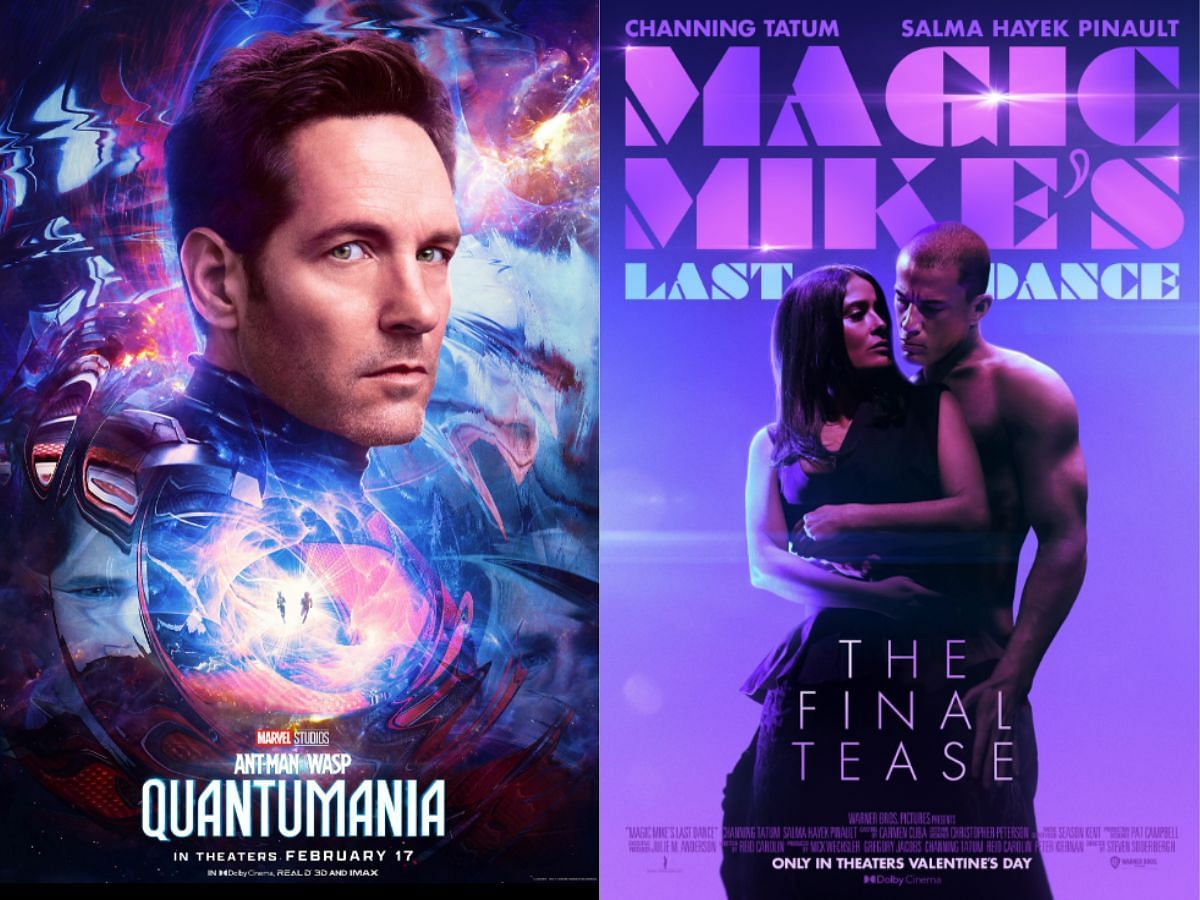Posters for Ant-Man and the Wasp: Quantumania and Magic Mike