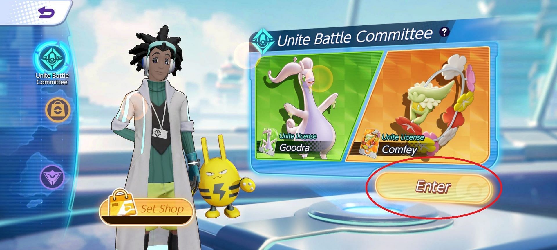 Shop in the game. (Image via The Pokemon Company)