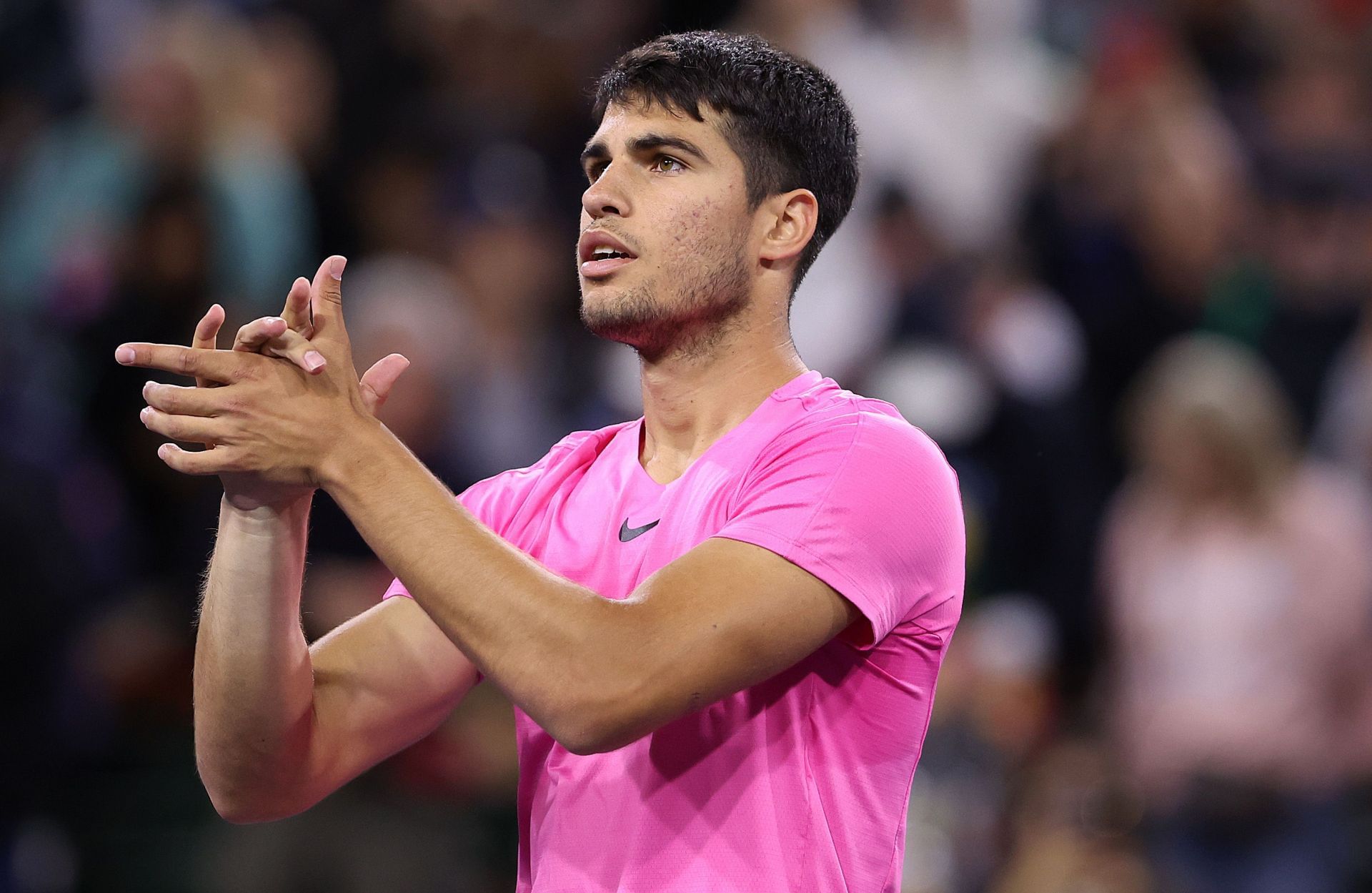 Carlos Alcaraz at the BNP Paribas Open. (PC: Getty Images)