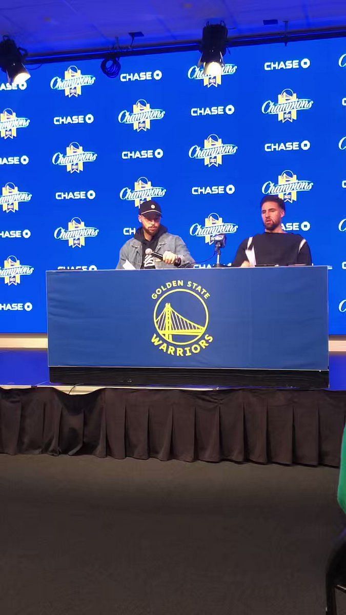 Klay Thompson Throws Paper Airplane During Press Conference