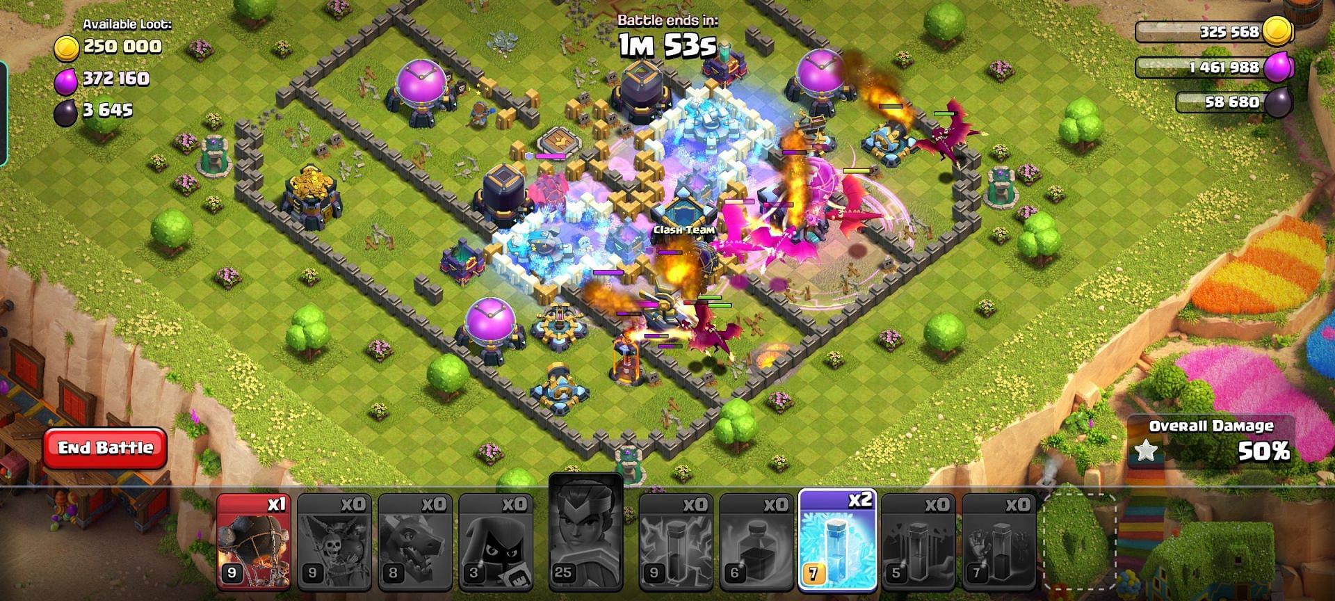 Using Dragons and Balloons (Image via Clash of Clans)
