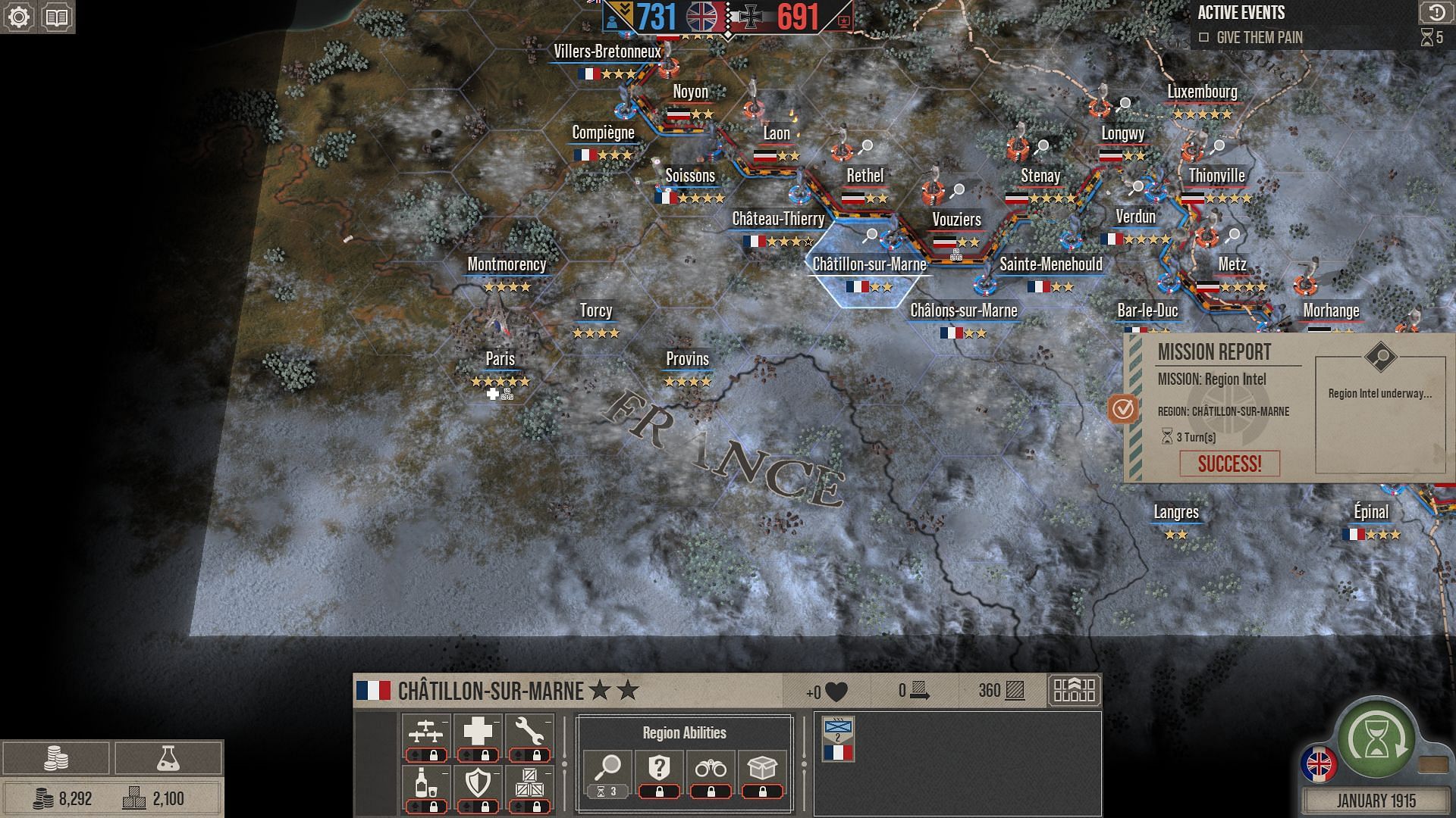 The campaign map is rather large, but in a good way (Image via Frontier Foundry/The Great War: Western Front)