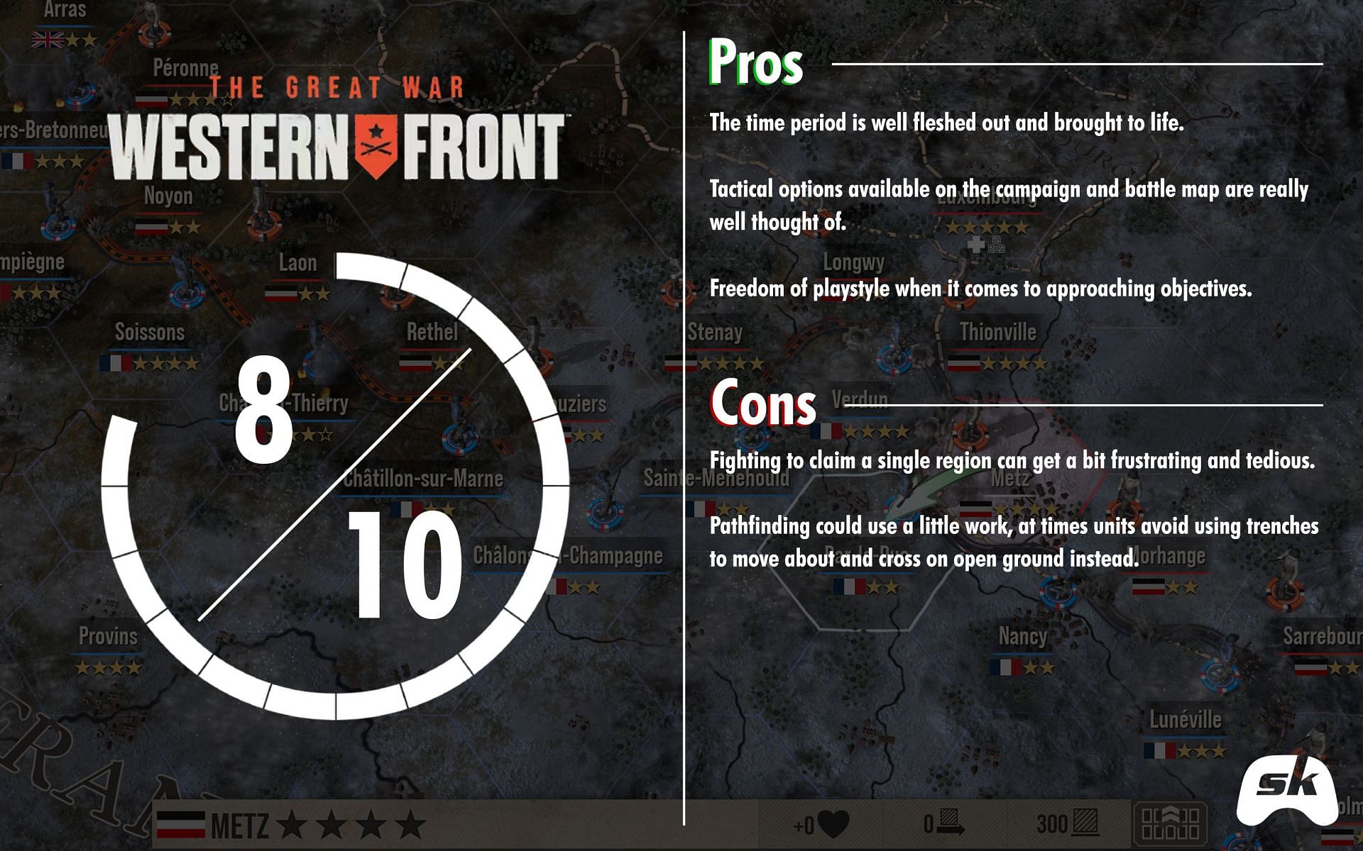 The Great War: Western Front rating by Sportskeeda (Image via Frontier Foundry/The Great War: Western Front)