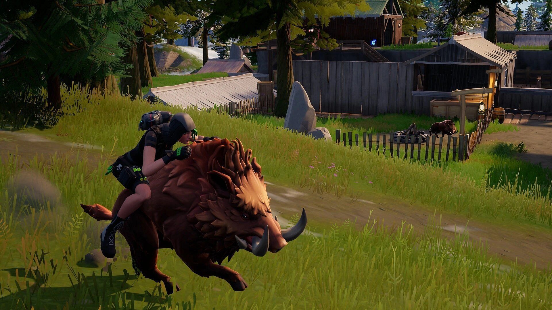 Ride a boar to eliminate players (Image via Epic Games)