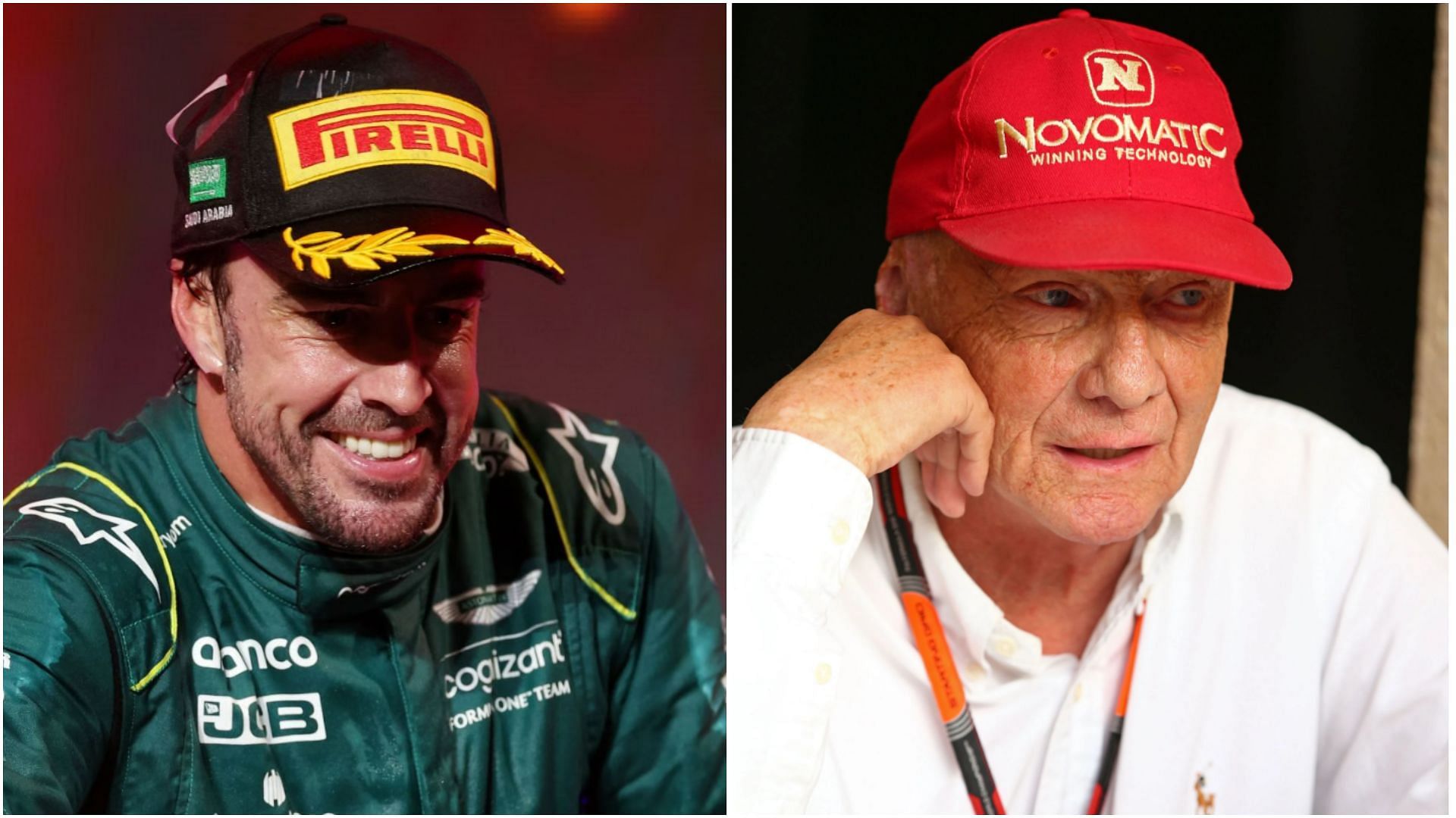 Fernando Alonso (Left) and Niki Lauda (Right) (Collage via Sportskeeda)