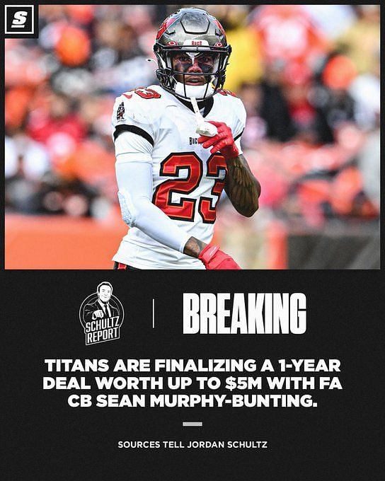 Bucs free agent CB Sean Murphy-Bunting signs with Titans