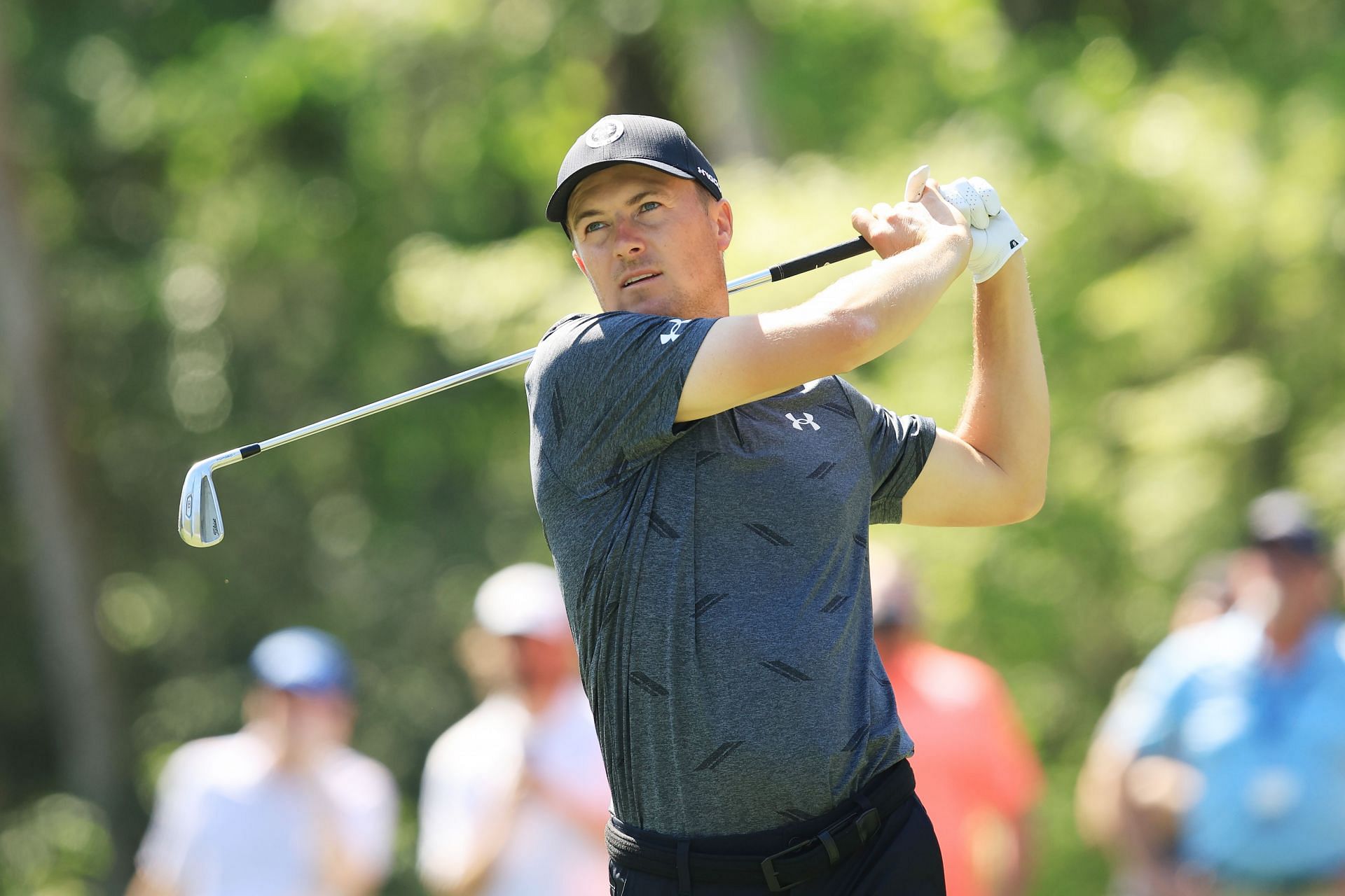 Jordan Spieth drives during the 2023 Players Championship