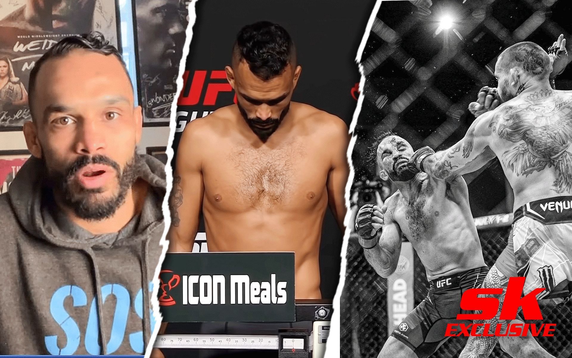 Rob Font discusses missing weight, predicts Aljamain Sterling vs. Henry Cejudo [Image courtesy: @SportskeedaMMA and @UFC on YouTube, @chitoveraufc on Instagram]