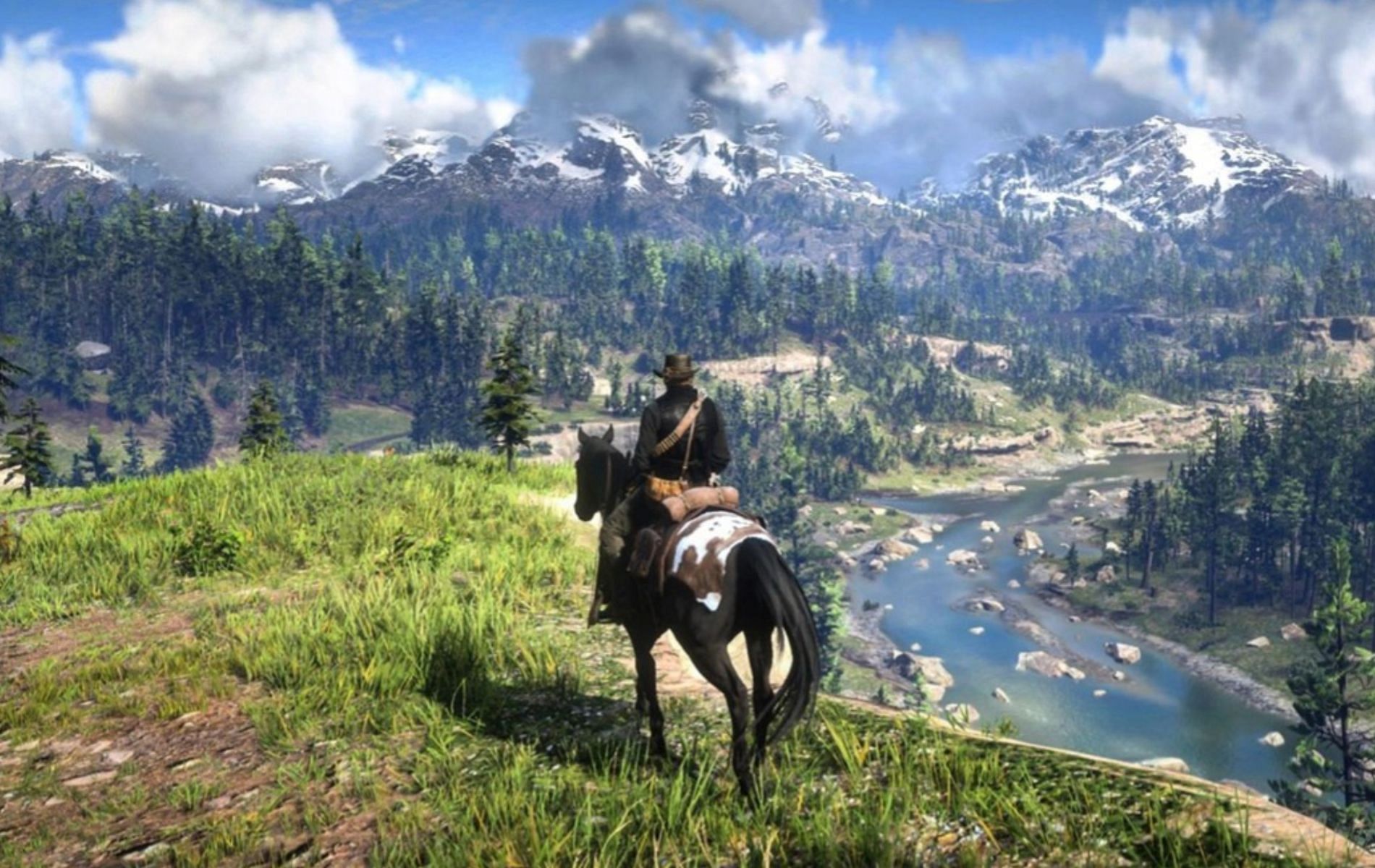 Scavenging for weapons on a horseback in the American Wild West sounds like a thrilling battle-royale experience (Image via Rockstar Games)