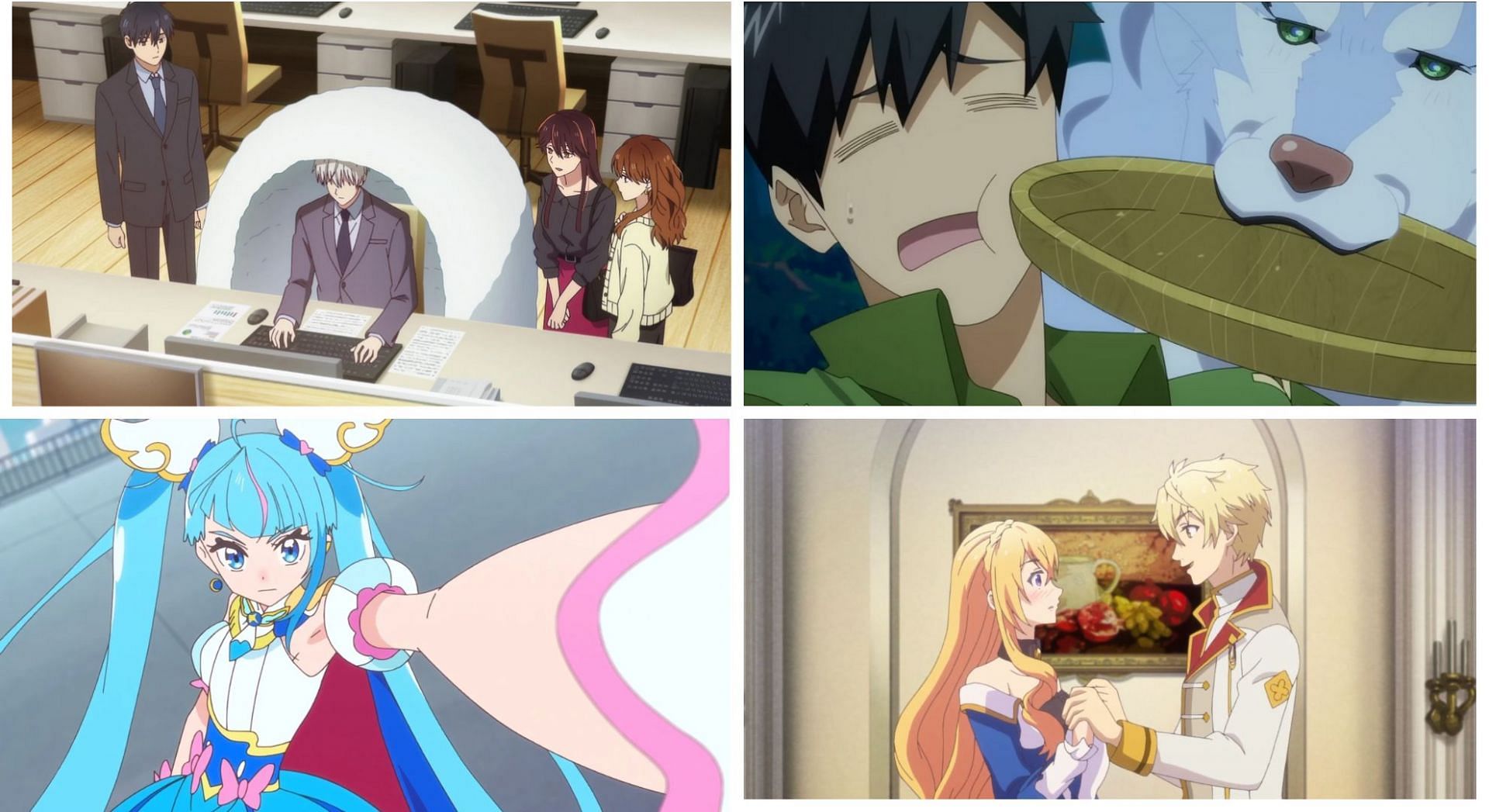 Four anime from the winter 2023 anime season (Image via Sportskeeda)