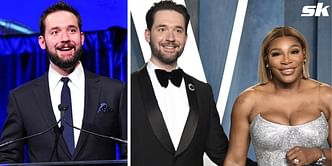 Serena Williams' husband Alexis Ohanian shows off his extremely rare, autographed rookie card of the American