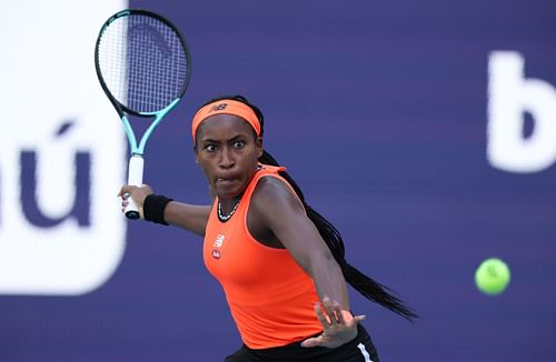 Coco Gauff during the 2023 Miami Open