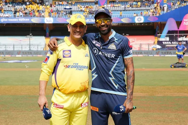 CSK and GT captains during IPL 2022. Pic: BCCI