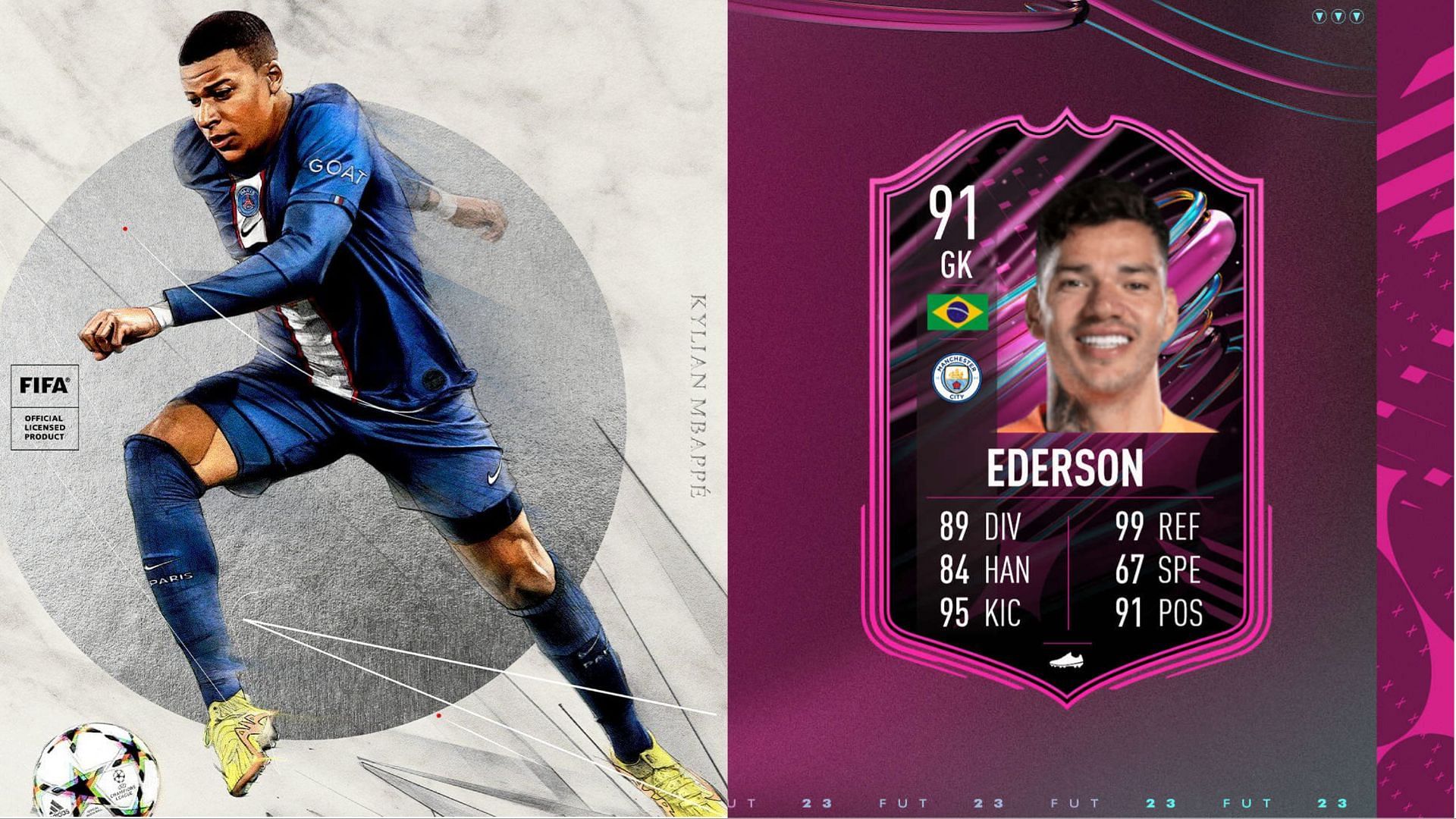 The Ederson FUT Ballers SBC is an absolute bargain for all FIFA 23 players ( Images via EA Sports, FIFA Ultimate Team)