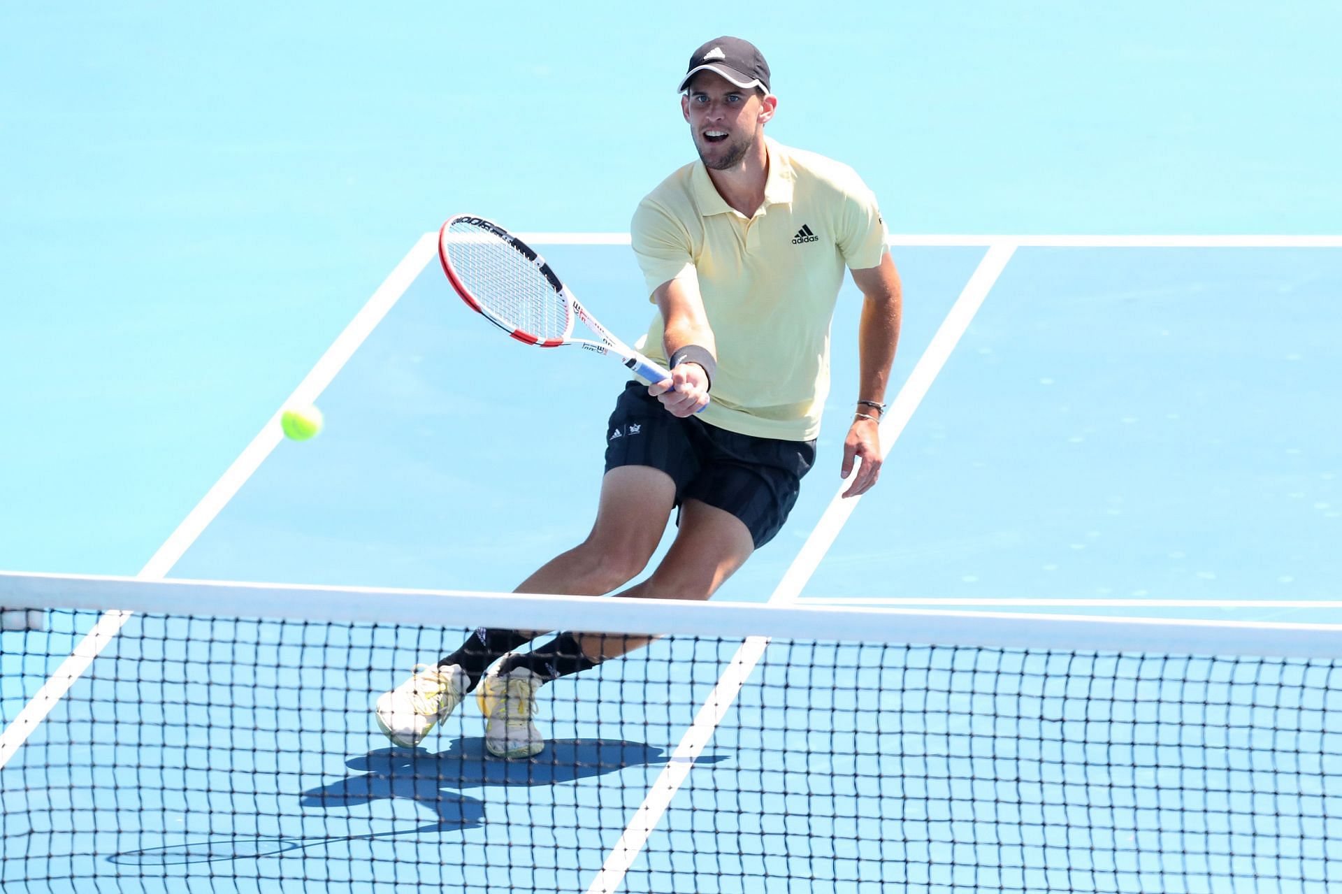 Dominic Thiem in action at the 2023 Kooyong Classic