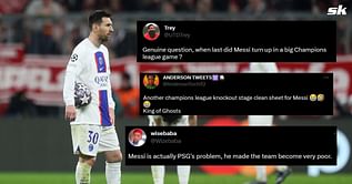 "Messi got his 10000 steps in today", "King of Ghosts" - PSG star Lionel Messi slammed for 'hall of shame' performance in 2-0 loss to Bayern
