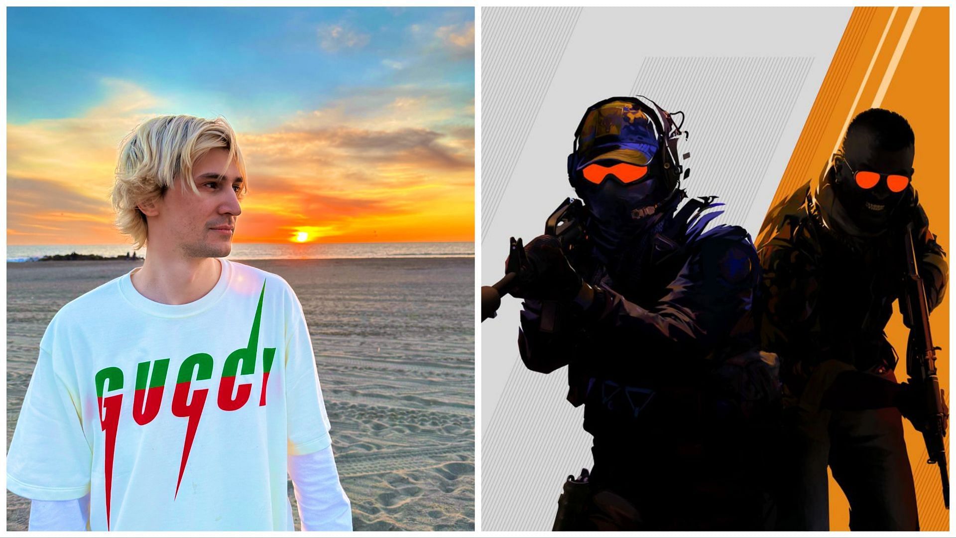 xQc is one of many gamers who are itching to get their hands on the newly-announced Counter-Strike 2 (Images via Twitter)
