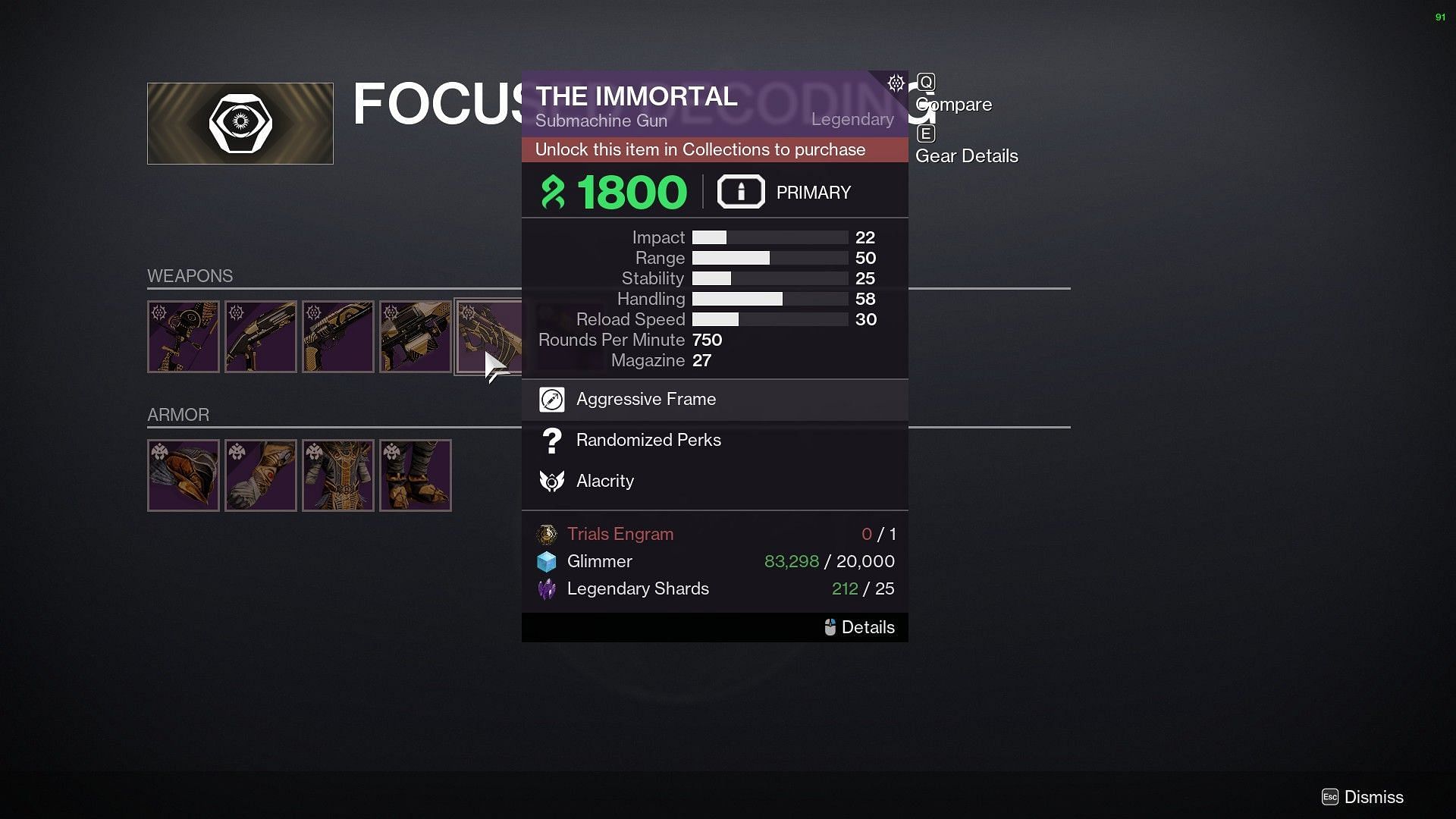 The Immortal Submachine Gun (Image via Destiny 2)
