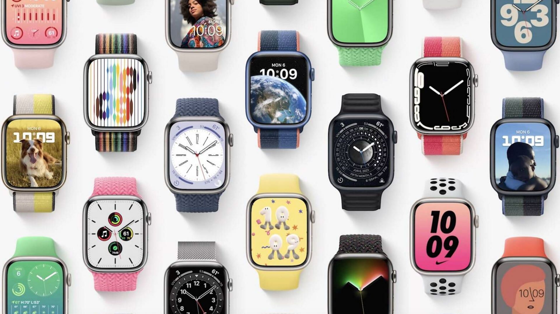 WatchOS 9 faces by Apple (Images via Apple)