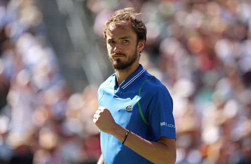 Daniil Medvedev pictured at the 2023 BNP Paribas Open - Day 13.