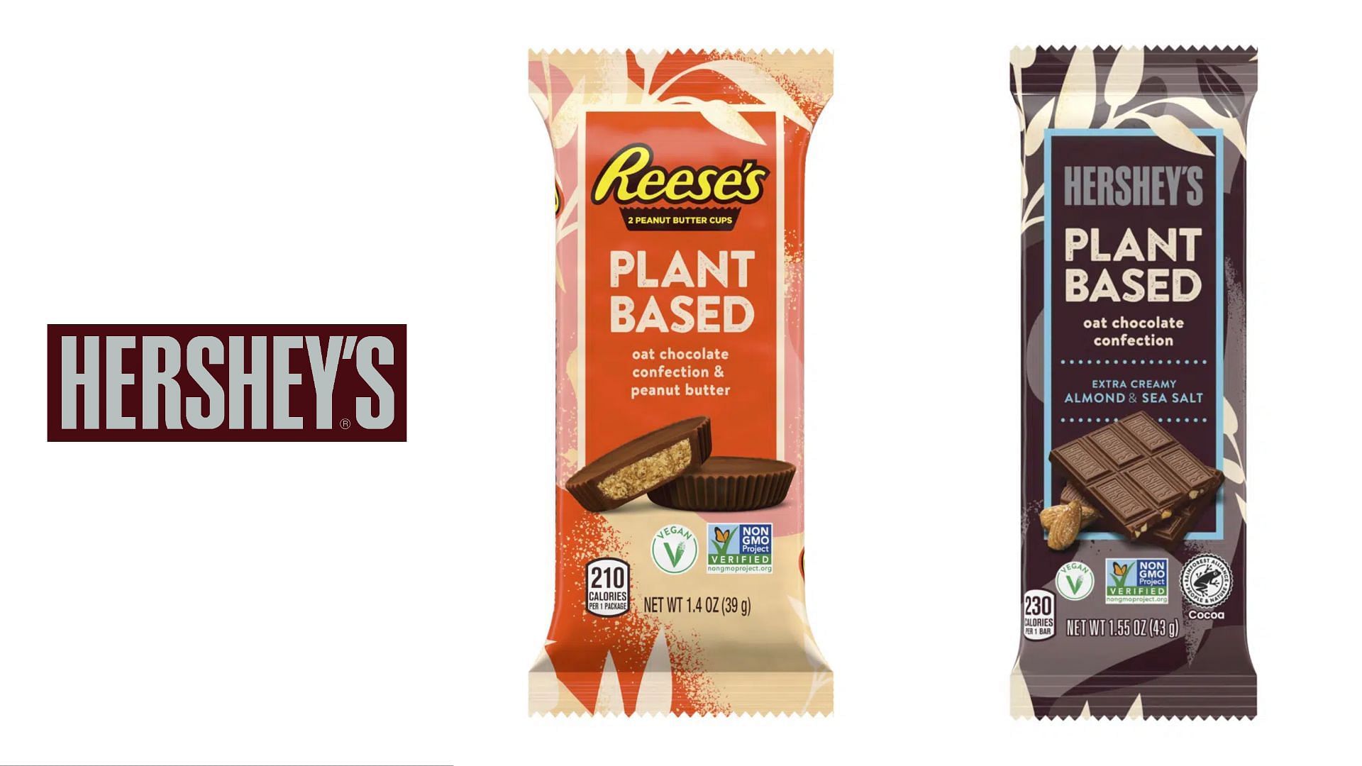 The new vegan chocolates will be available in major stores across the country (Image via The Hershey Company)